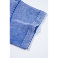 Ashleigh Blue Acid Wash Star Patched Rolled Trim Pants Set - L thumbnail