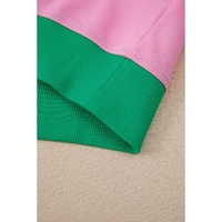 Bonbon Colorblock Edge Drop Shoulder T Shirt and Skort 2Pcs Set - L thumbnail