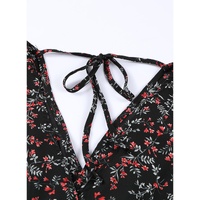 Azura Exchange Floral Ruffled Crop Top and Maxi Skirt Set - M thumbnail