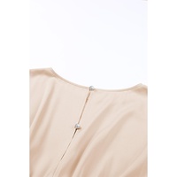 Azura Exchange Khaki Sequin Patchwork Drawstring High Waist Romper - M thumbnail