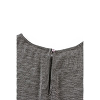 Gray Ribbed Elastic Waist Romper - S thumbnail