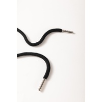 Black Zipper Flutter Sleeve Drawstring High Waist Jumpsuit - S thumbnail