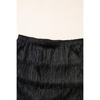 Black Tiered Fringe Trimmed Mini Skirt - XL thumbnail