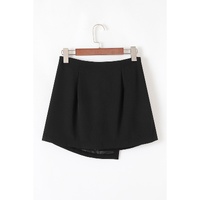 Black Rhinestone Bow Wrap High Waist Mini Skirt - XL thumbnail