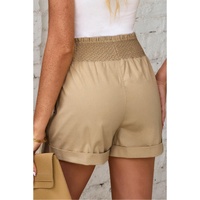 Azura Exchange Drawstring Khaki High Waist Shorts - L thumbnail