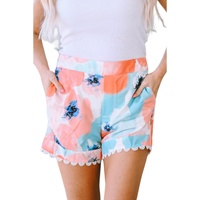 Azura Exchange Water Marbling Print Lace Trim Shorts - 16 US thumbnail