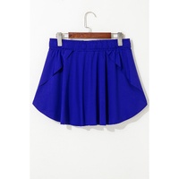 Dark Blue Drawstring High Waist Lined Tennis Skorts - XL thumbnail