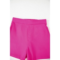 Sachet Pink Half Elastic Waist Casual Pocketed Shorts - M thumbnail
