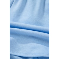 Beau Blue Color Block Stripes Elastic High Waist Active Shorts - XL thumbnail
