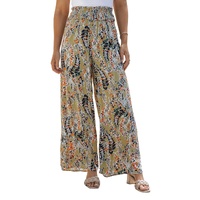Azura Exchange Floral Print Shirred High Waist Wide Leg Pants - XL thumbnail