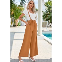 Azura Exchange Wide Leg Suspender Pants - M thumbnail