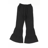 Azura Exchange Textured Ruffled Bell Bottom Pants - L thumbnail