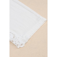 Azura Exchange Lace Splicing Drawstring Casual Cotton Pants - M thumbnail