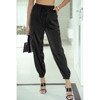 Azura Exchange Pocketed Satin Drawstring Pants - S thumbnail