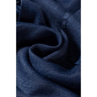 Sail Blue Side Pockets Frilled Smocked High Waist Wide Leg Jeans - S thumbnail