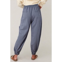 Wild Wind Mineral Wash Multi Pockets Lace-up Waist Harem Pants - XL thumbnail