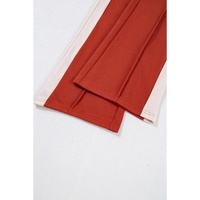Flamingo Color Block Drawstring High Waist Wide Leg Pants - L thumbnail