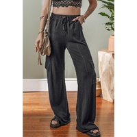 Carbon Grey Cargo Pockets Drawstring Sweatpants - L thumbnail