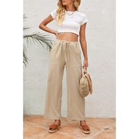 Azura Exchange Drawstring Waist Crinkled Wide Leg Pants - XL thumbnail