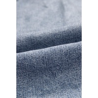 Ashleigh Blue Ruffled Shirred Neckline Sleeveless Denim Tank Top - S thumbnail