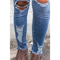 Azura Exchange Distressed Skinny Jeans - L thumbnail
