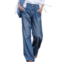 Azura Exchange Relaxed Fit Denim Trousers - 10 US thumbnail