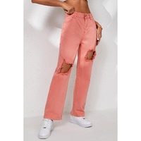 Azura Exchange Ripped Straight Leg Pocket Jeans - 6 US thumbnail