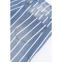 Azura Exchange Vertical Striped Ripped Flare Jeans - 10 US thumbnail