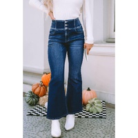 Azura Exchange Elastic Waistband Flare Jeans - 16 US thumbnail
