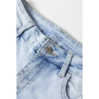 Beau Blue Vintage Light Wash Distressed Flare Jeans - 10 US thumbnail
