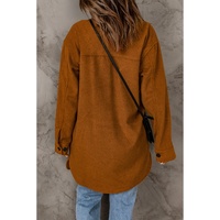 Azura Exchange Buttoned Shirt Jacket with Pockets - M thumbnail