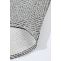 Gray Solid Textured Flap Pocket Buttoned Shacket - M thumbnail