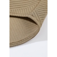 Khaki Solid Textured Flap Pocket Buttoned Shacket - M thumbnail