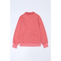 Red Vintage Washed Flap Pocket Button Shacket - L thumbnail