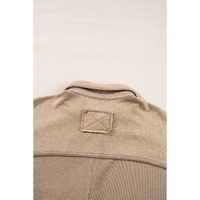 Goat Mineral Wash Textured Patchwork Loose Fit Shacket - L thumbnail