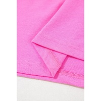 Bright Pink Checker MAMA Letter Printed Graphic Plus Size T Shirt - 1X thumbnail