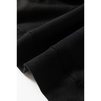 Black Loose Patchwork Crewneck Plus Size Sweatshirt - 4X thumbnail