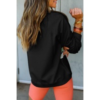 Black Rainbow Raglan Sleeve Crew Neck Plus Size Sweatshirt - 2X thumbnail