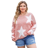 Red Star Lightweight Knit Plus Size Sweater - 2X thumbnail