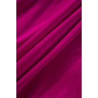 Rose Red Shirred V Neck Tiered Ruffled Velvet Plus Size Maxi Dress - 3X thumbnail