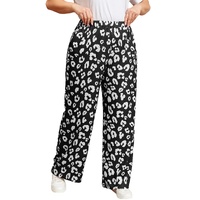 Azura Exchange Leopard Leopard Print Wide Leg Pockets Plus Size Pants - 3X thumbnail