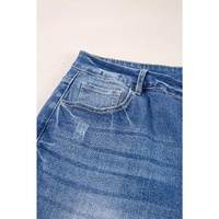 Ashleigh Blue Medium Wash Ripped Edge Flared Plus Size Jeans - 2X thumbnail