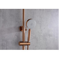 2023 Brushed Rose Gold Copper Solid Stainless Steel 304 made shower set w diverter 200 mm head sprayer hand held head thumbnail