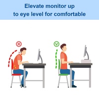 Adjustable Laptop Stand with Storage Drawer - Height Riser - Basic thumbnail