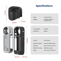 Amagisn Silicone Protective Cover for Insta360 X4 - Body Case + Lens Cover Black thumbnail