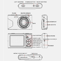 Retro 4K Digital Camera With 2.7 Lcd Screen - 30W Standard White thumbnail