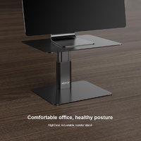 Black Adjustable Desk Stand for Laptop and Monitor - Eda0011511 thumbnail
