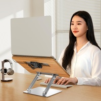 Adjustable Folding Laptop Stand with Cooling Fan - Portable Tablet Holder thumbnail