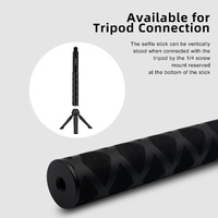70cm Straight Pull Selfie Stick for Sports Cameras with 3 Jaw Screw - Rod+1/4 Turn 3 Jaw+Screw thumbnail
