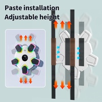 Bluetooth Music Boxing Machine - 4 Modes 9 Speeds Colourful Lights - With Kids Golves White thumbnail